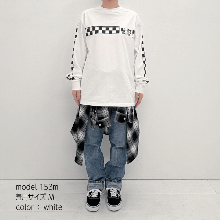Da-iCE Checker Long Sleeve T-shirt (white)