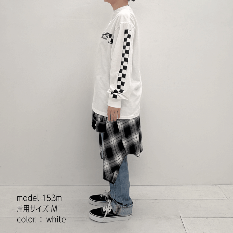 Da-iCE Checker Long Sleeve T-shirt (white)