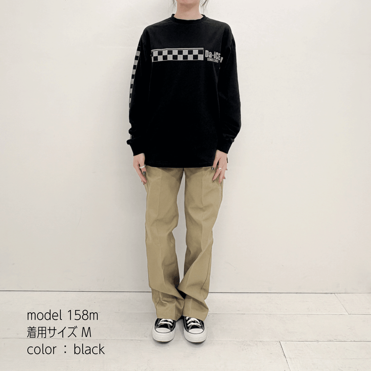 Da-iCE Checker Long Sleeve T-shirt (white)