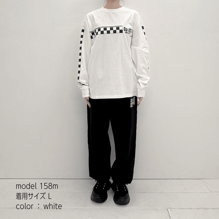 Da-iCE Checker Long Sleeve T-shirt (white)