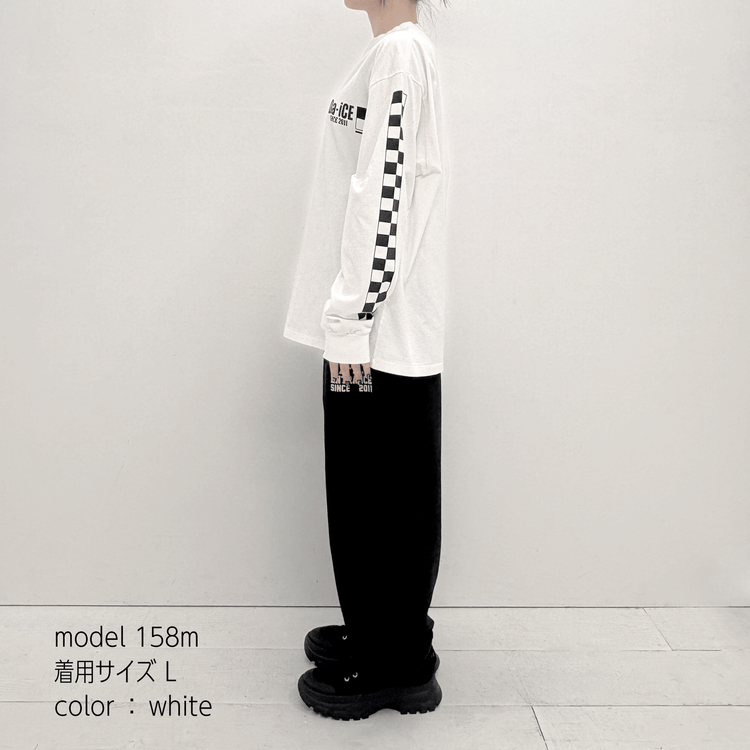 Da-iCE Checker Long Sleeve T-shirt (white)