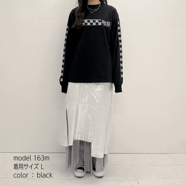 Da-iCE Checker Long Sleeve T-shirt (white)