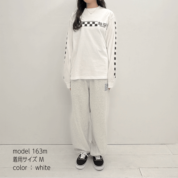 Da-iCE Checker Long Sleeve T-shirt (white)