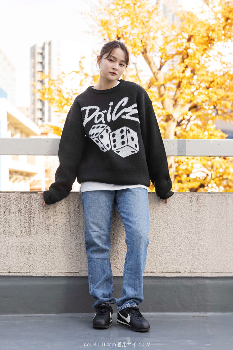 Da-iCE Jacquard Crew Knit(black)