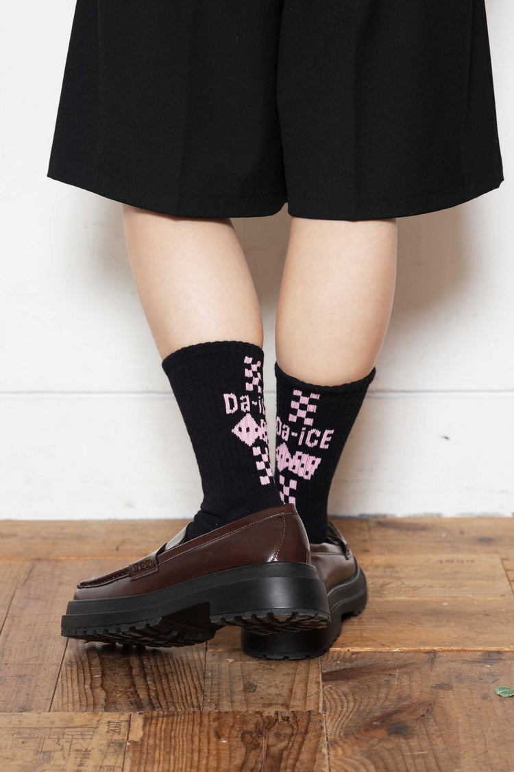 Da-iCE Checker Socks(black/pink)