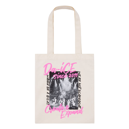 Da-iCE Photo Eco Bag (white/pink)