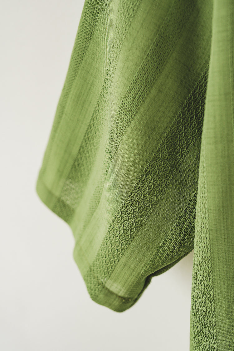 half sleeve shirt(green stripe)