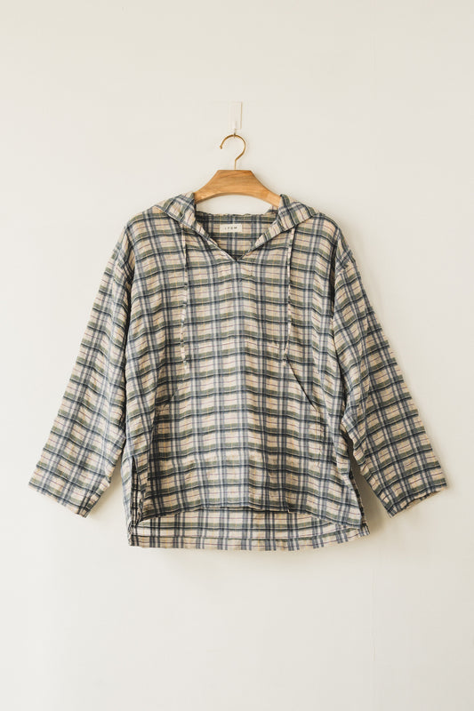 mexican hoodie(blue check)