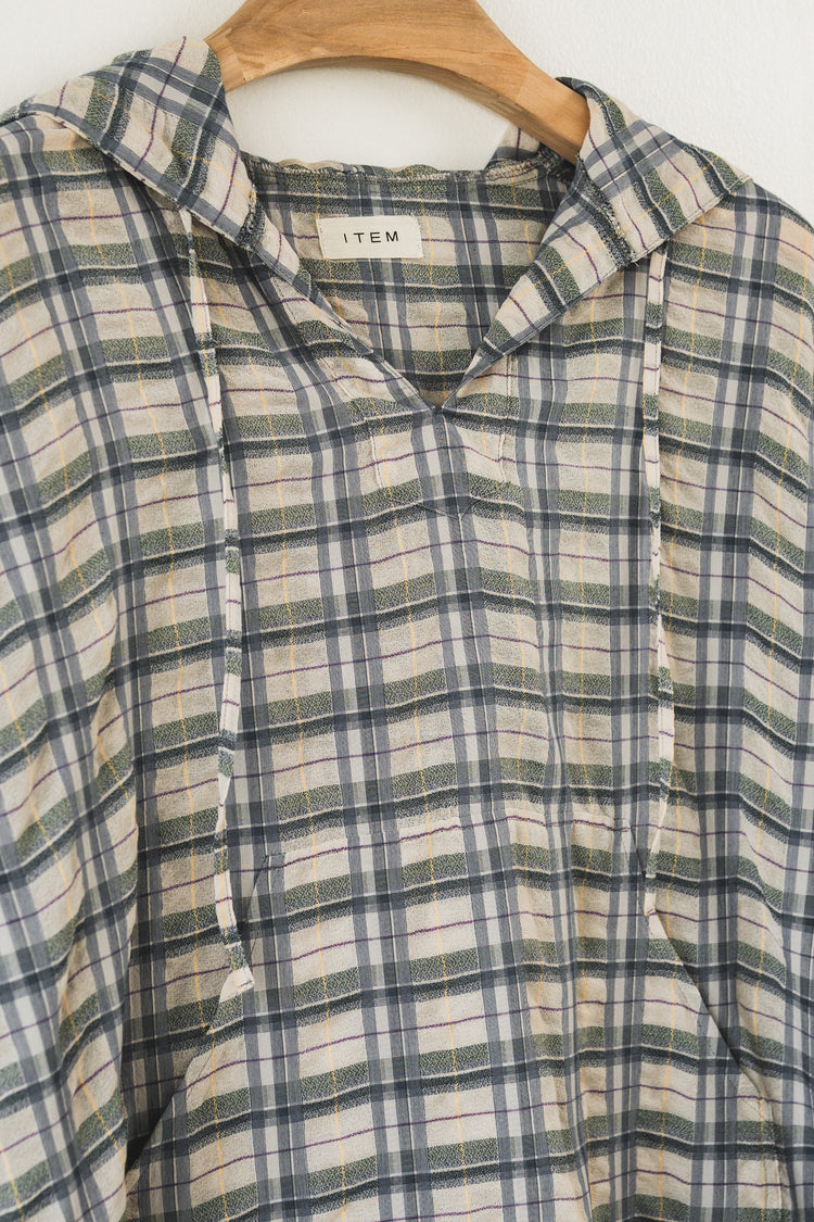 mexican hoodie(blue check)