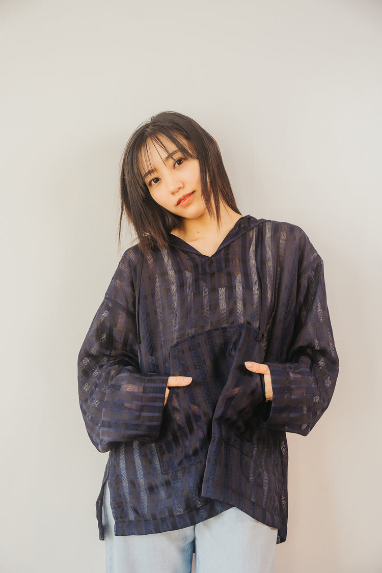 mexican hoodie(navy check)