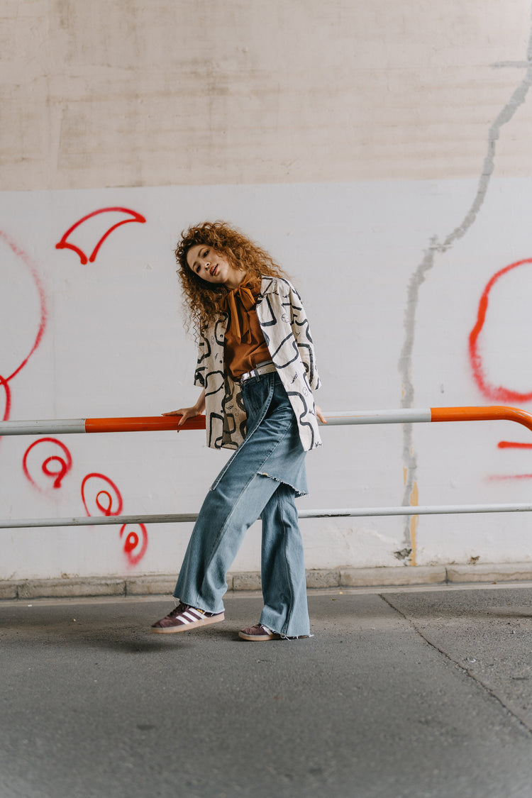 half sleeve stevie glasses shirt