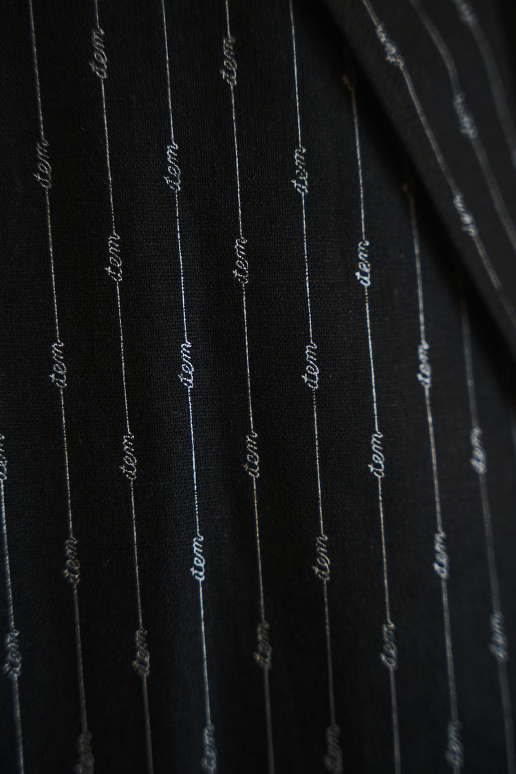 item hand writing stripe jacket (black)