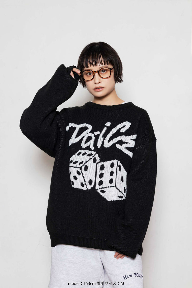 Da-iCE Jacquard Crew Knit(black)