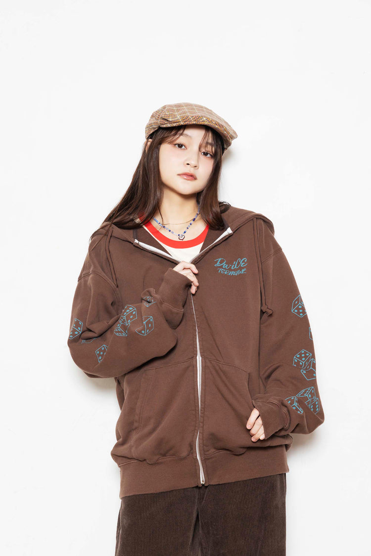 Da-iCE Fade Zip Hoodie(brown)