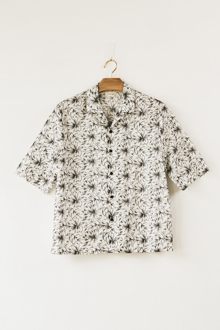 half sleeve flower shirt