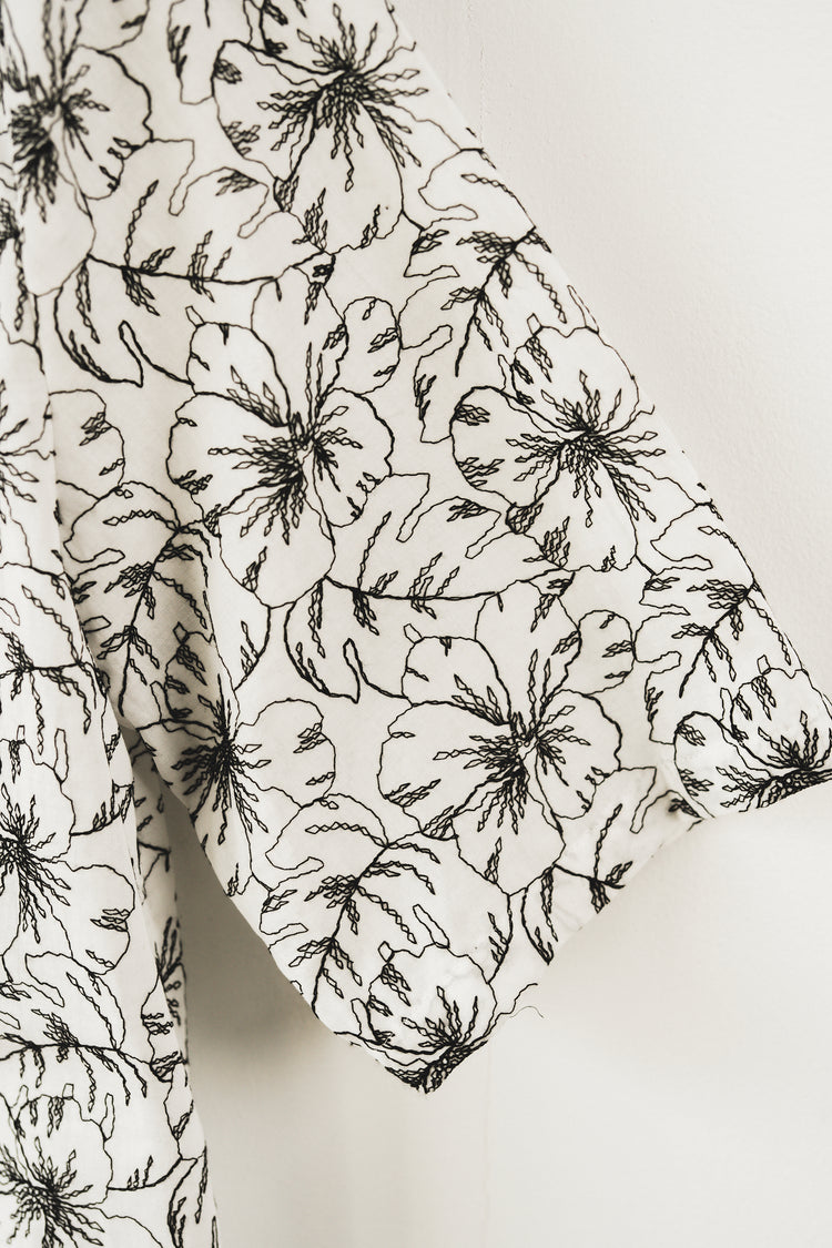 half sleeve flower shirt