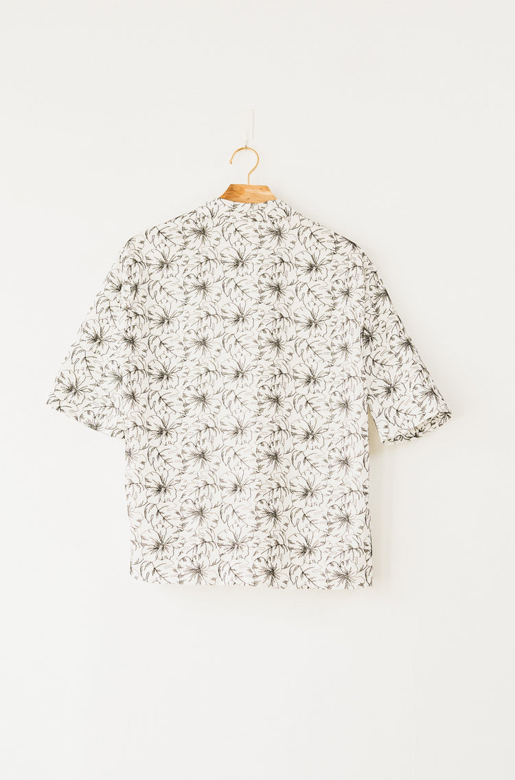 half sleeve flower shirt