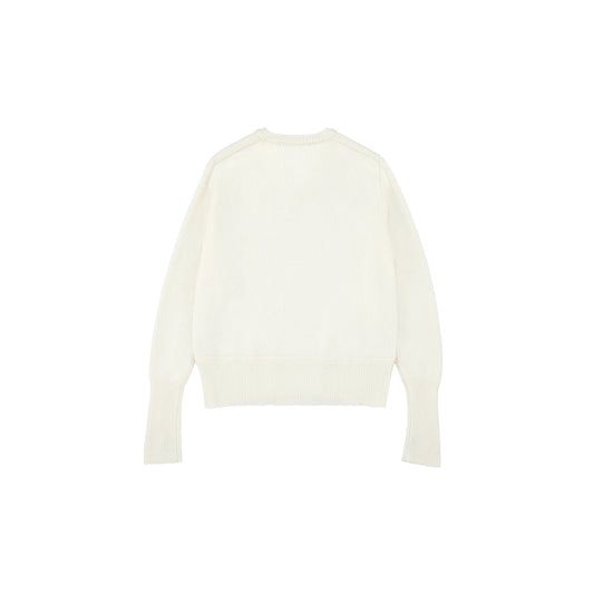 V-neck Cashmere Sweater Ivory 002