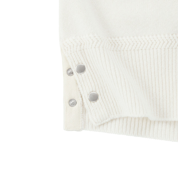 V-neck Cashmere Sweater Ivory 002